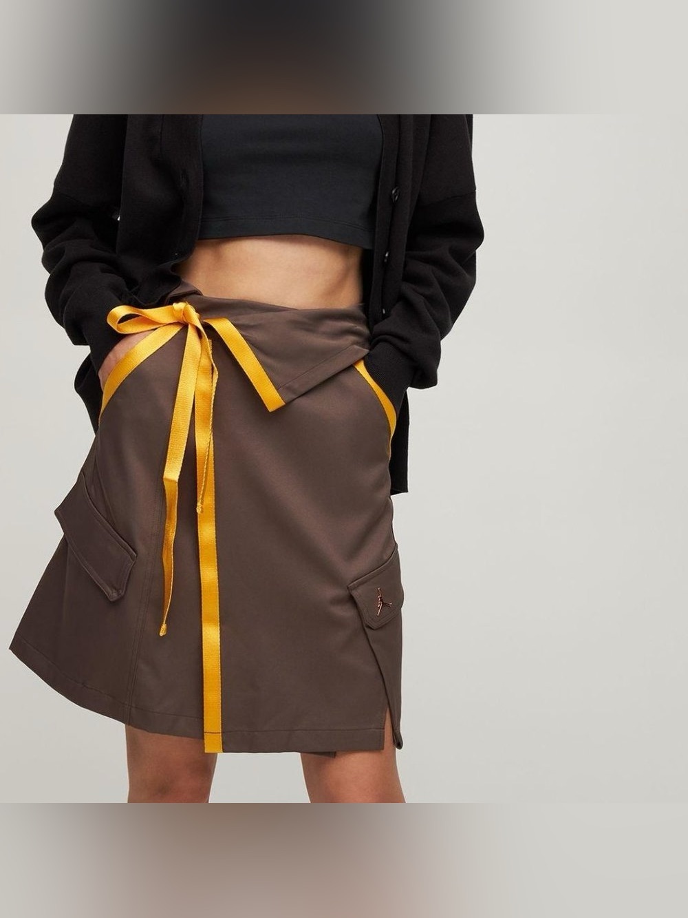 NWT. Jordan. Future Primal Women's Utility Skirt Brown wrap skirt. Size Small.